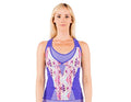 Women Built-in Bra Racerback Cycling Tank, Pu