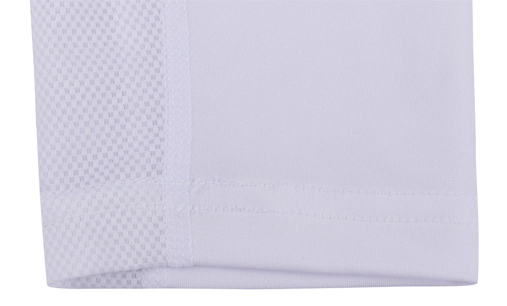 Men's Mesh Base Layer - White Long Sleeve Cycling Undershirt