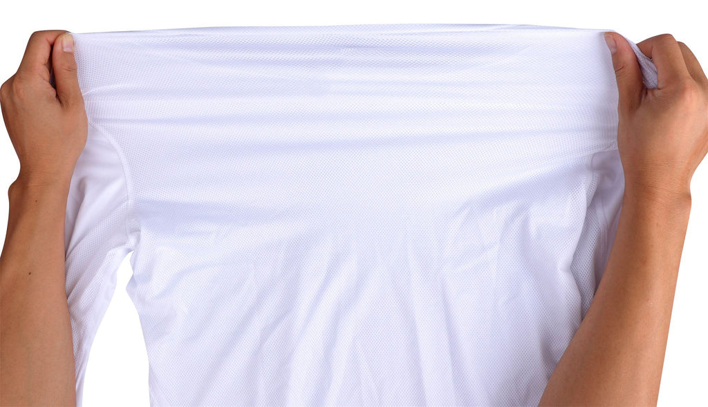 Men's Mesh Base Layer - White Long Sleeve Cycling Undershirt