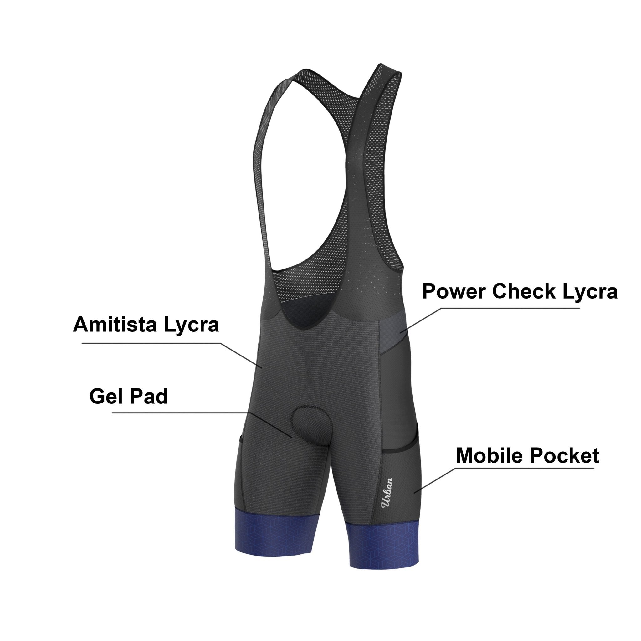 Men’s Classic Blue Cycling Kit — Performance Jersey & Bib Shorts