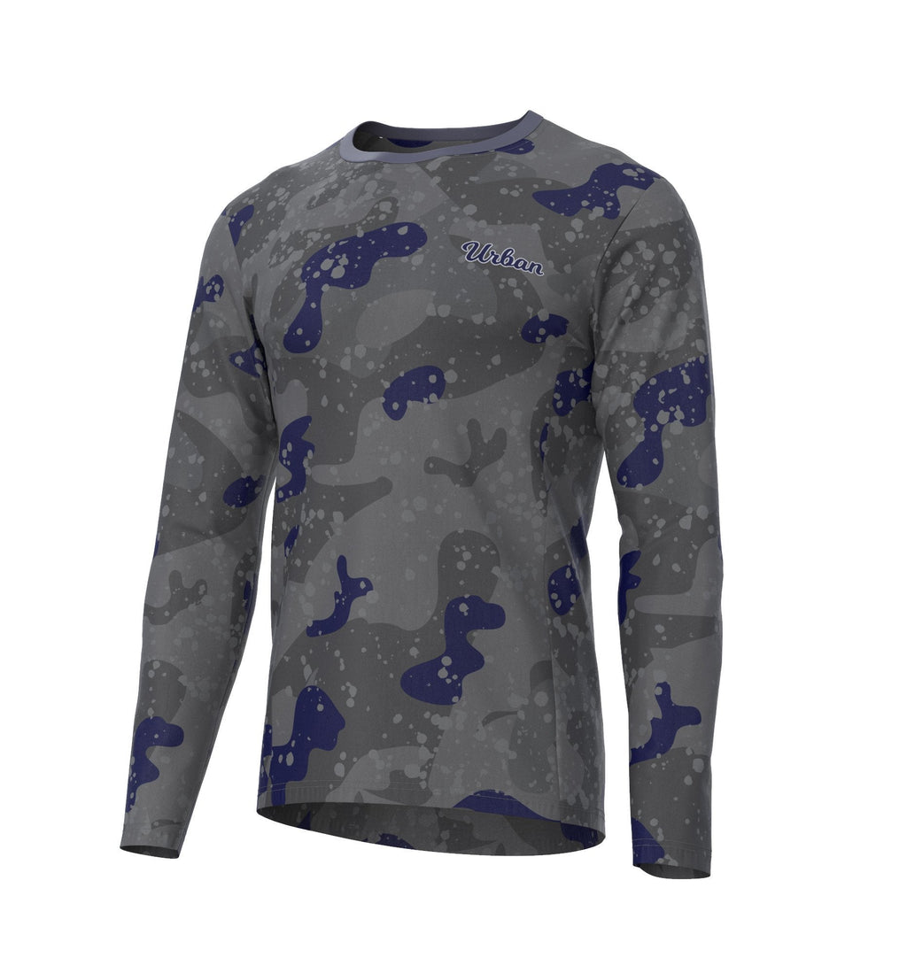 Men's Long Sleeve Camo MTB Mountain Bike Cycling Jersey
