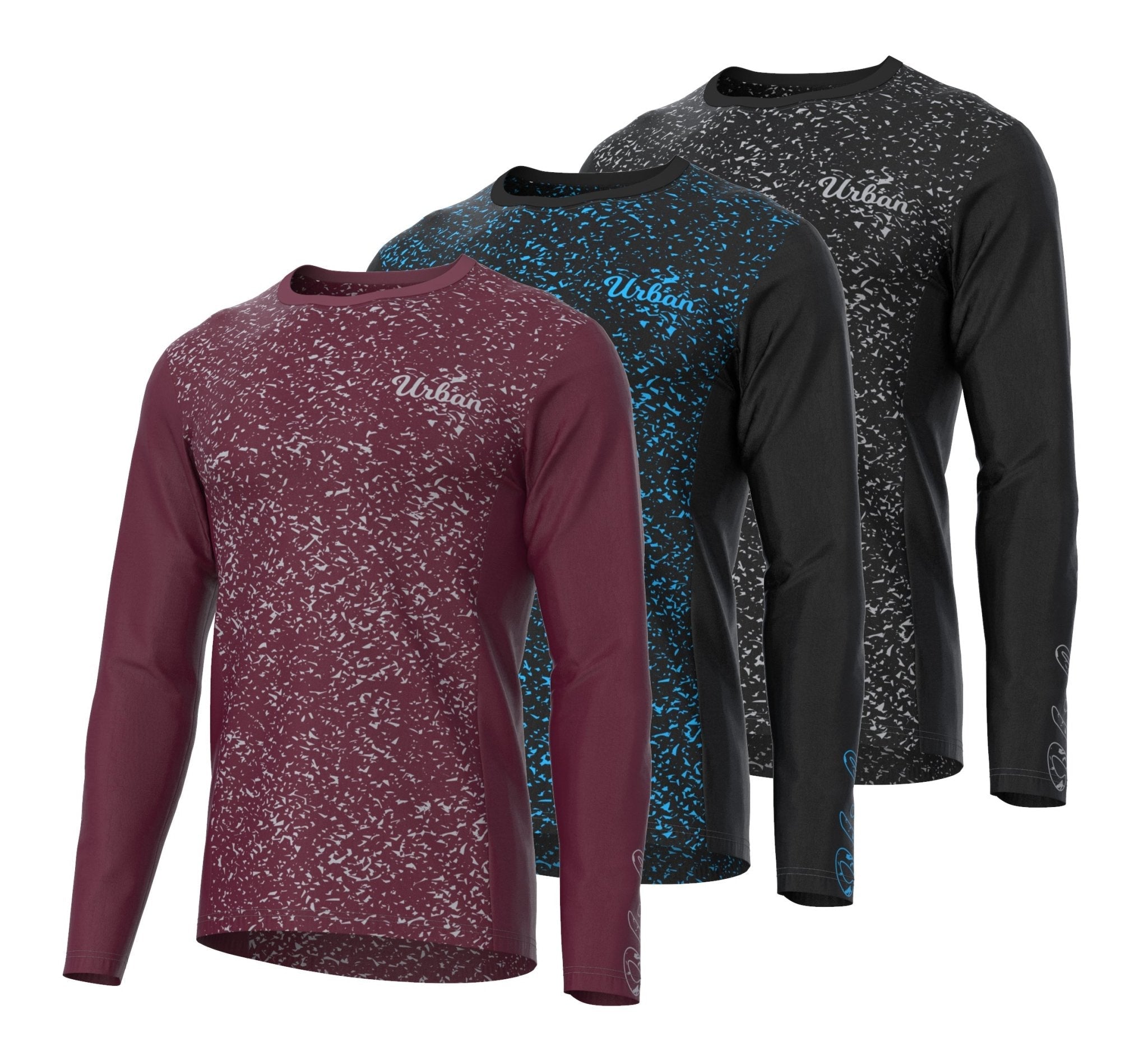 Men's Long Sleeve "Starry Night" MTB Mountain Bike Cycling Jersey