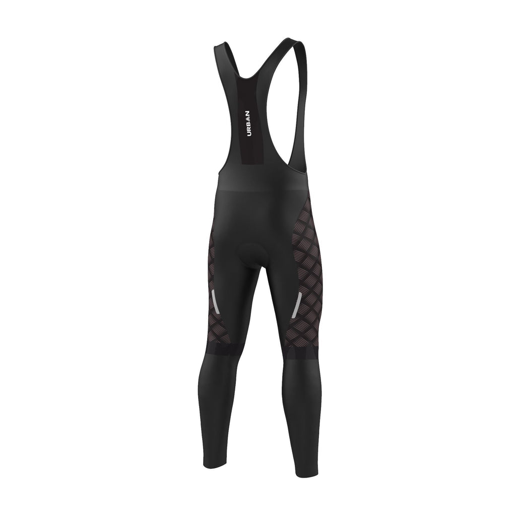 Urban Cycling Pro Carbide Thermal Long Sleeve Jersey & Cargo Bib Tights – Winter Cycling Kit for Cold-Weather Performance