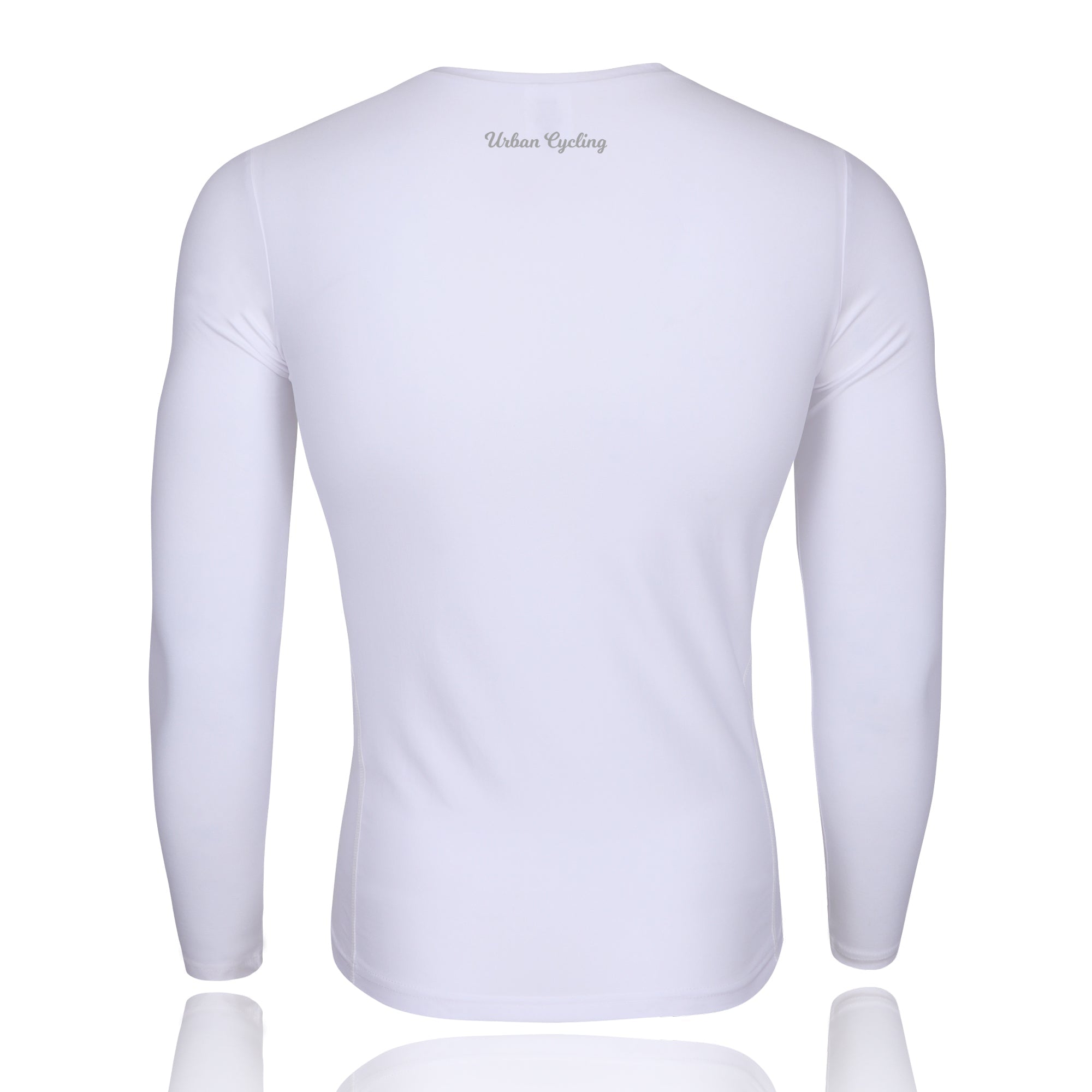 Men's Mesh Base Layer - White Long Sleeve Cycling Undershirt