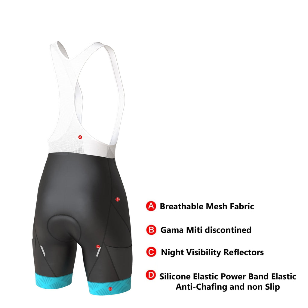 Women’s Pro Series Teal Cycling Kit — Performance Jersey & Bib Shorts