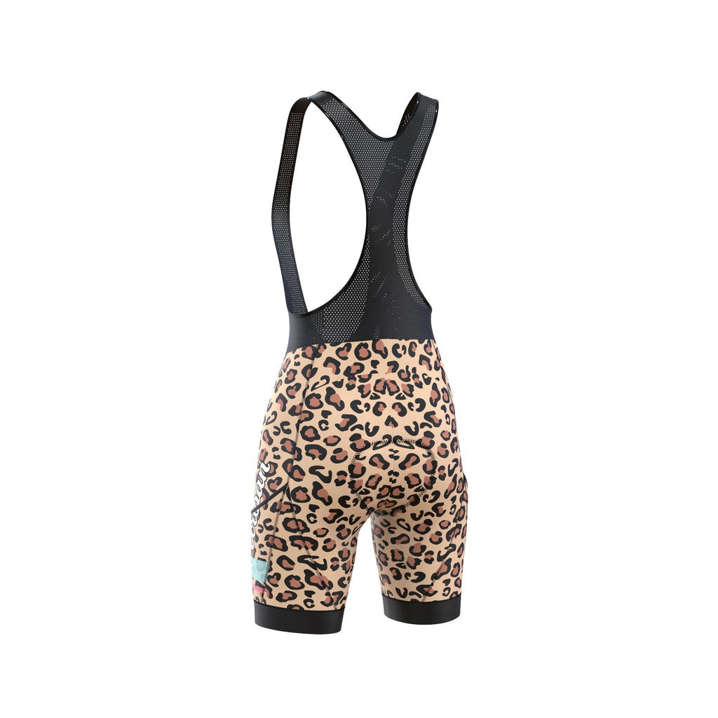 Women’s Urban Leopard Print Cycling Kit — Performance Jersey & Bib Shorts